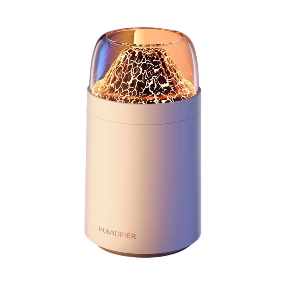 

USB Powered Flame Mountain Humidifier Quiet Operation Large 300ml Tank with Efficient Mist Output for Home and Office