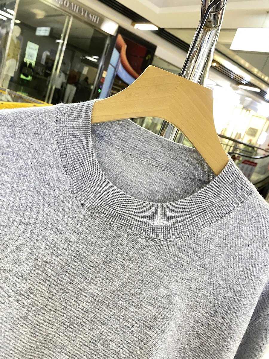 

Haijia Мужской универсальный круглый трикотаж Ne, смесь шерсти, основа irt, осень 2023, повседневная модная мягкая полиэстеровая нейлоновая смесь вискозы...