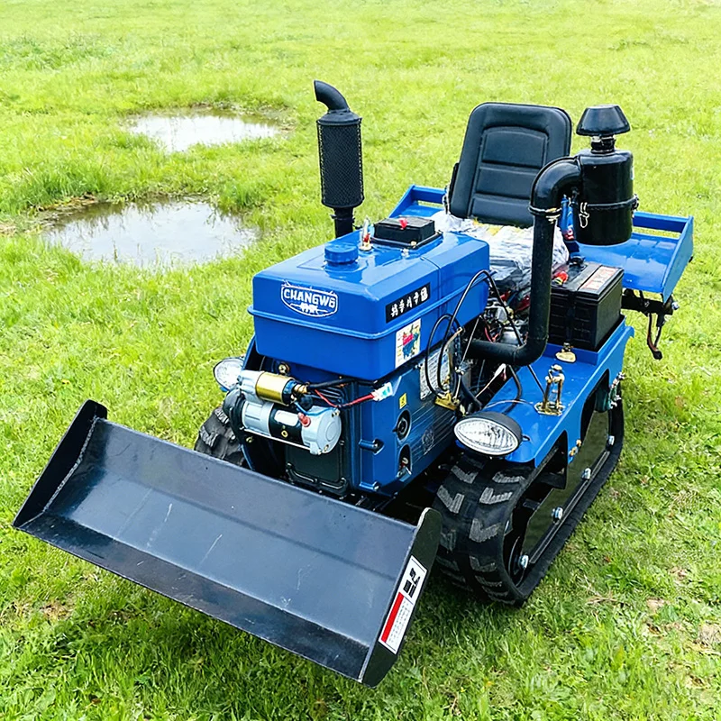 

Индивидуальный малогабаритный дизельный мотоблок для любых типов местности, сельскохозяйственный гусеничный трактор с роторным культиватором для вспашки на ферме