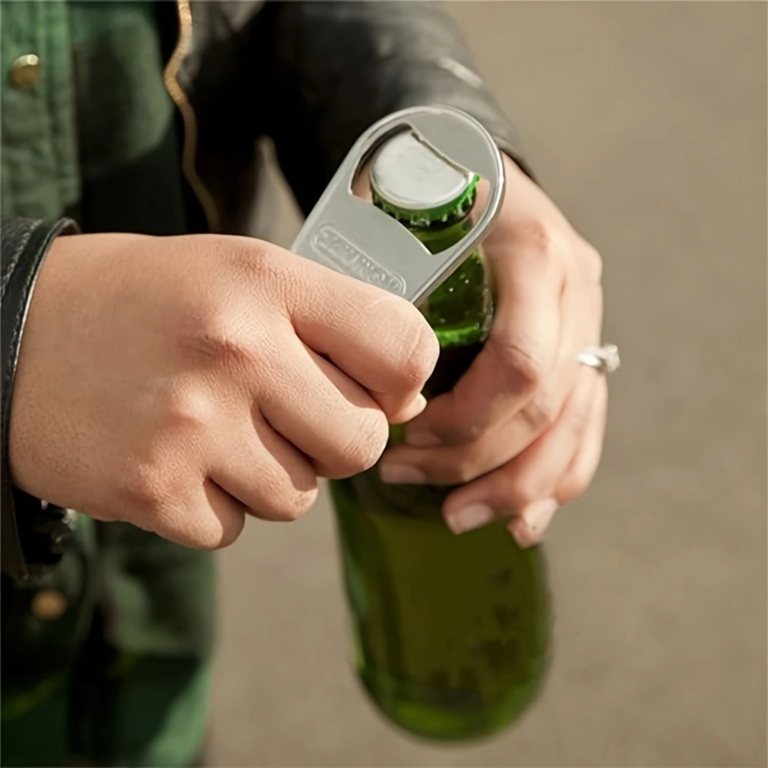 Large Zipper-Shaped Beer Bottle Opener - Creative Zinc Alloy,  Design For  &  Use