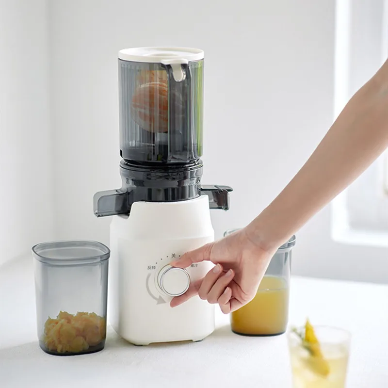 Alternative view of Exprimidor automático doméstico de gran calibre, separación de jugo de escoria de baja velocidad, acero inoxidable 304 de calidad alimentaria, fácil de limpiar