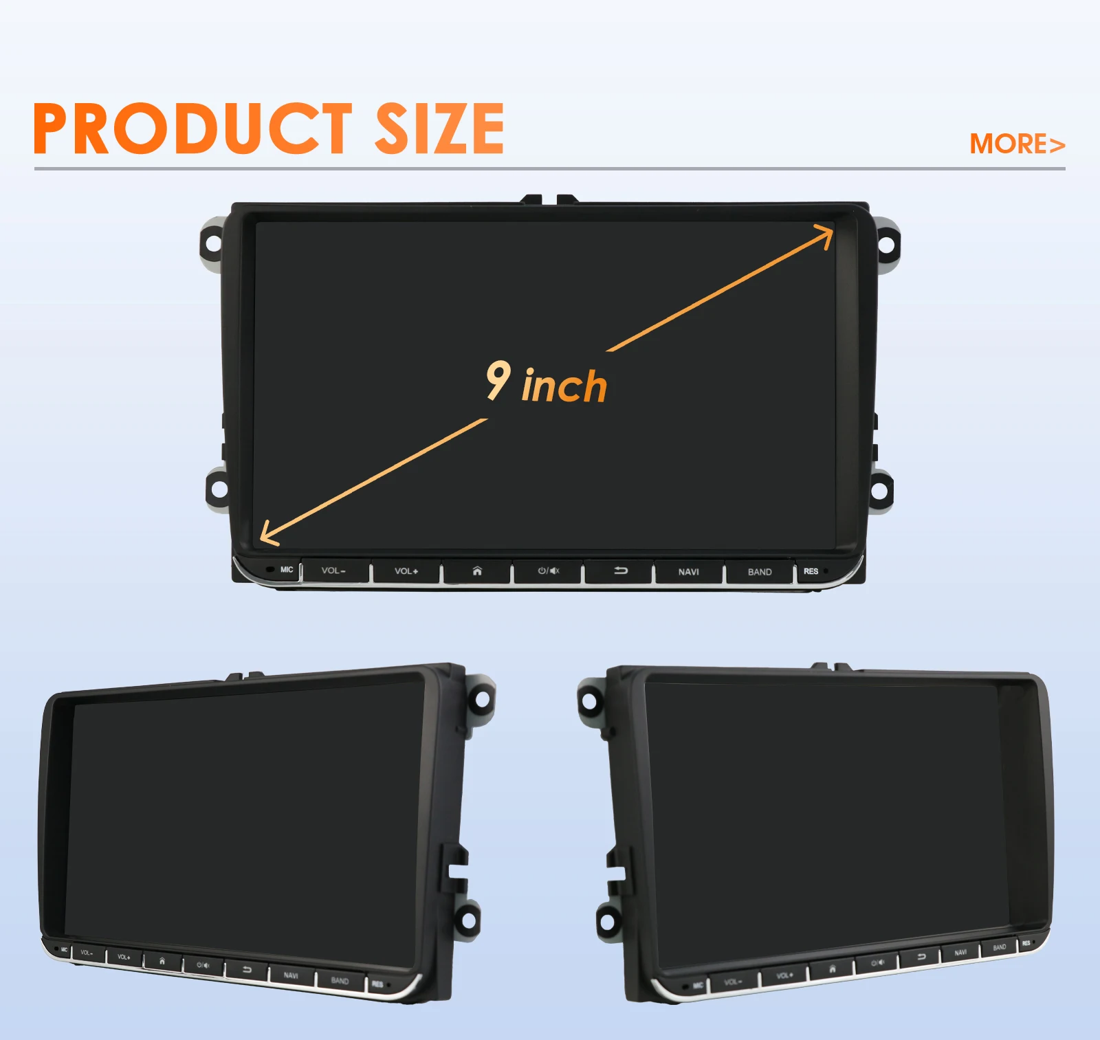 HIZPO 9 "2Din Snapdragon Android Auto Radio de coche para VW Volkswagen Golf Passat B7 B6 Tiguan Seat Leon Skoda Jetta Carplay estéreo 4