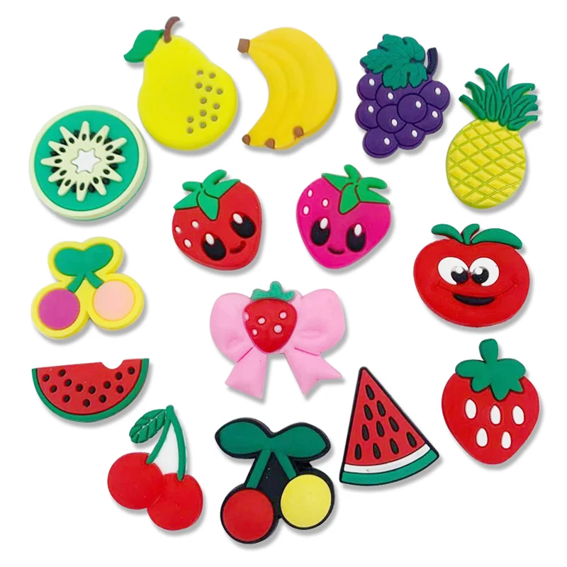 1-шт-подвески-для-обуви-из-ПВХ-каваи-фрукты-клубника-банан-вишня-арбуз-ананас-груша-пряжка-сабо-детские-очаровательные-украшения