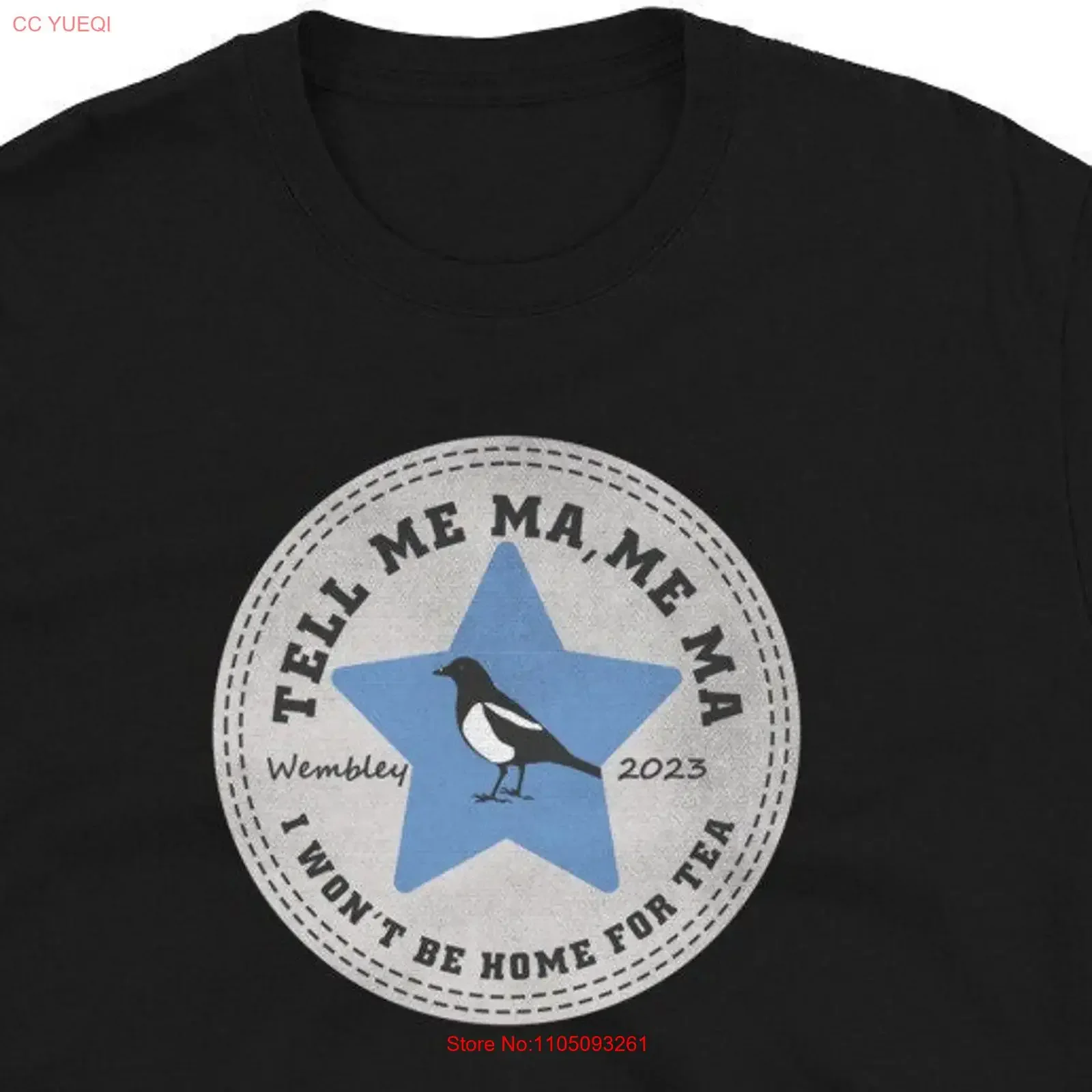 تي شيرت Tell Me Ma لن أكون إلى منزلًا للشاي Newcastle Toon Magpies Wembley تي شيرت عتيق برسومات مغسولة ملابس خروج عصرية ناعمة #1