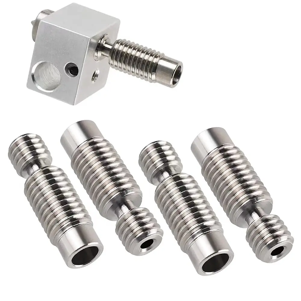 3D Printer E3D V6 Heatbreak Stainless Steel Throat with Dual-Layer Cooling 1.75/3mm Filament Feeding Tube M6 Thread suitable