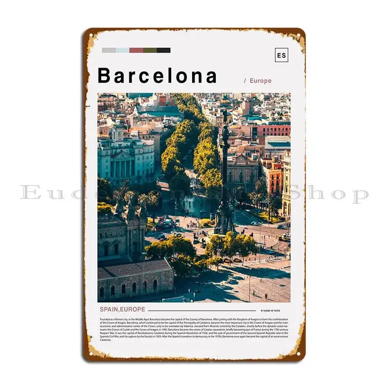 المناظر الطبيعية علامة معدنية خمر جدار ديكور نادي تخصيص تصميم تين تسجيل ملصق