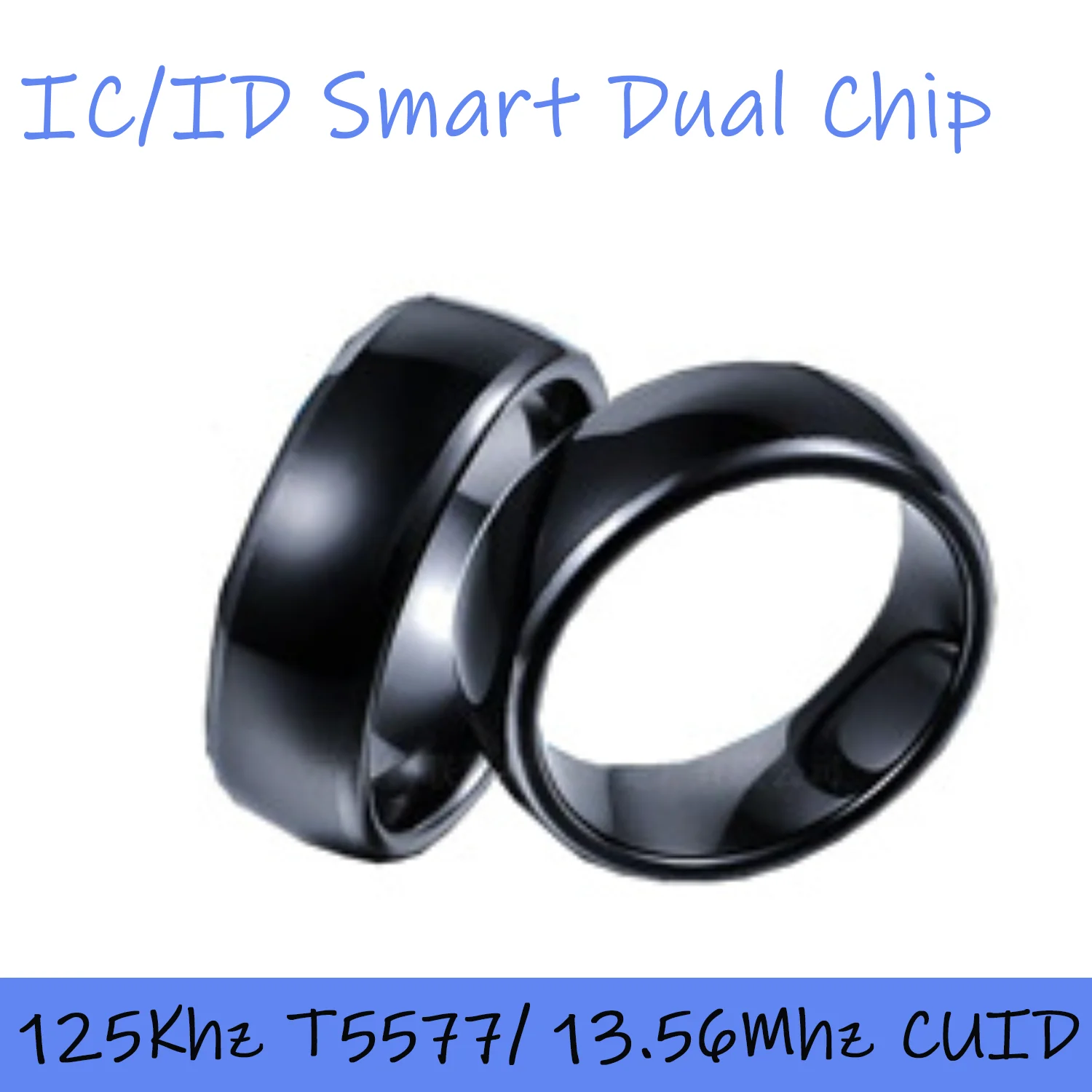 Ic Id Dual Chip Smart Ring Rfid Changeable Key 13.56mhz 1k S50 Cuid Gen2 Copy Tag 125khz T5577 Rewritable Duplicator Write Token