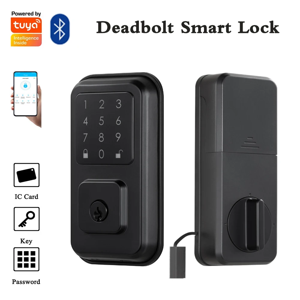 

Tuya Wifi Bluetooth Smart Deadbolt Lock Digital Electronic Lock Password IC Card for Home Keyless Entry Keypad Electronic Locks