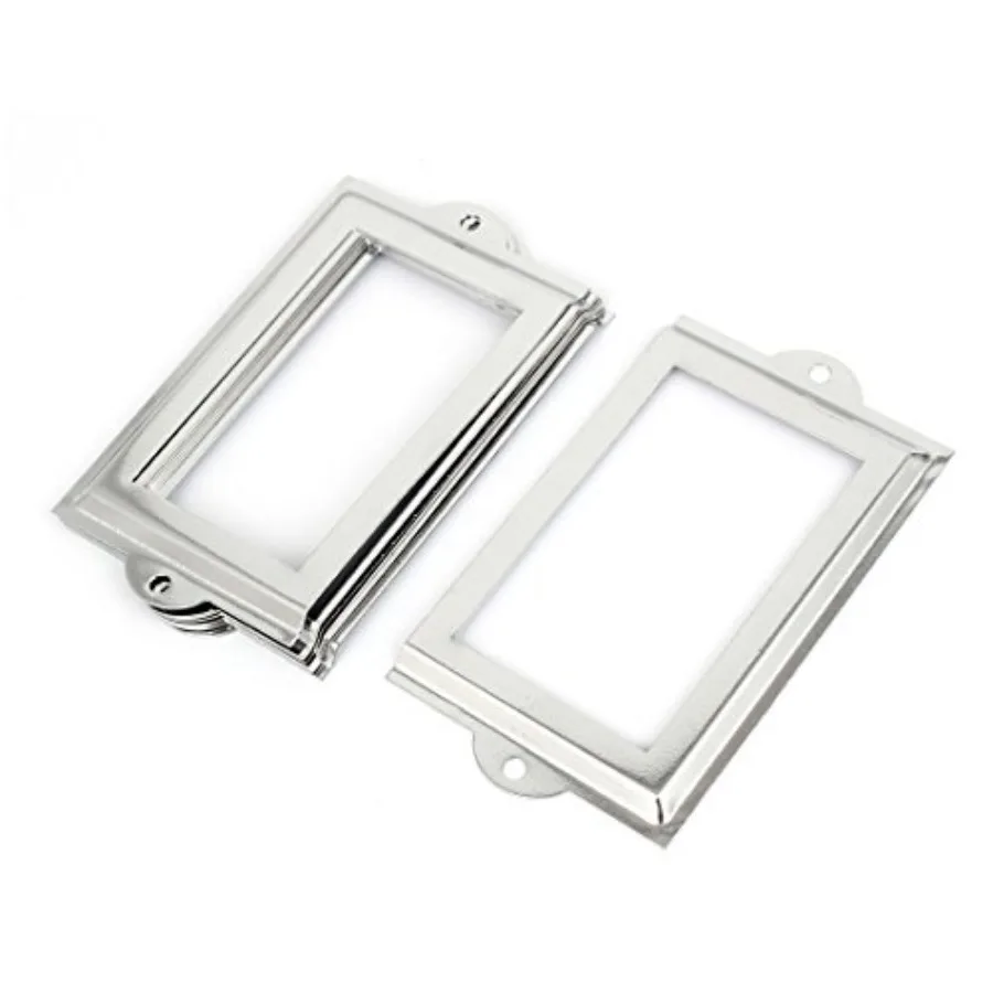 

a15123000ux0431 Metal 105x 60mm File Drawer Tag Label Holder Name Card Frame 8pcs Pack of 8