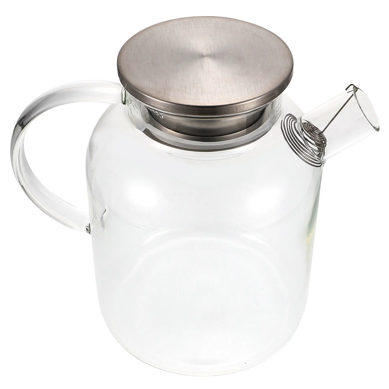 

Exquisite Glass Water Pitcher Large Capacity Clear Tea Container for Beverages Scented Tea Kitchen Decor