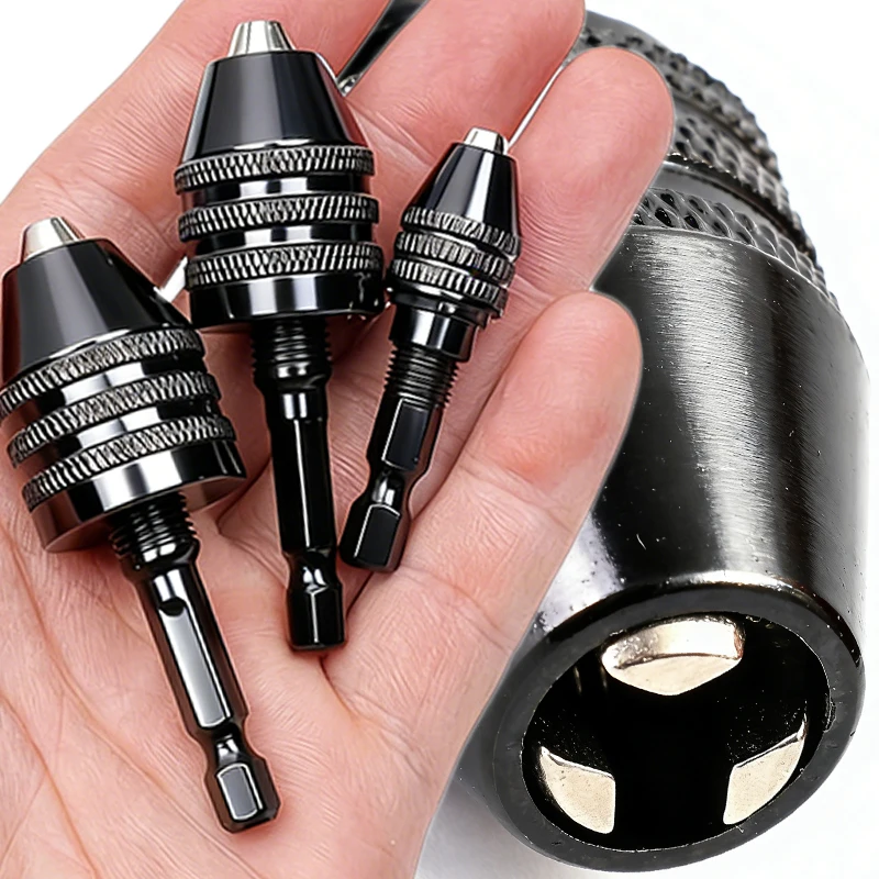 

Электрический дрель-шуруповерт с шестигранным хвостовиком, трехкулачковый быстрозажимной патрон, адаптер для ударного шуруповерта, патрон для бит, электроинструменты для сверления