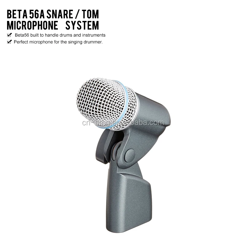 

2025 hot sale BETA 56A Wired Drum Microphone Snare Tom Percussion Instrument Drum Kit Dynamic Drum Microphone for Stage