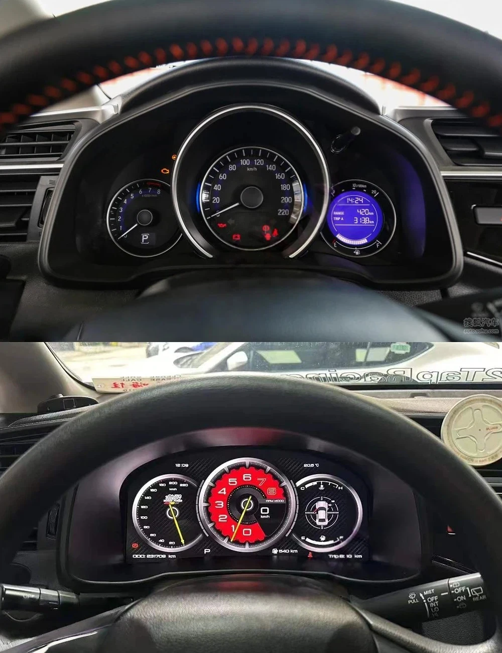 

1:1 Original Car Digital Dashboard Cluster For Honda Fit Jazz 2014-2020 Latest LCD Speedometer Virtual Cockpit LINUX System