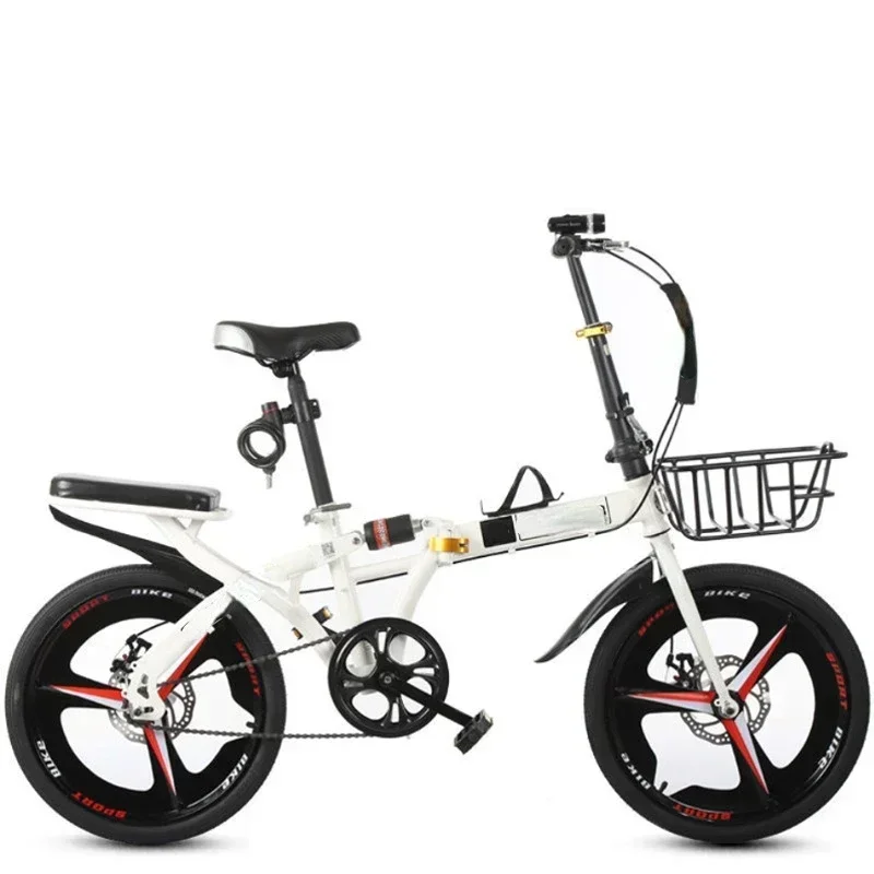 Bicycle  20 Inch Ultra Light Portable Road Bike Student Bicycle for Adults Folding Variable Speed Disc Brake Highway Bike