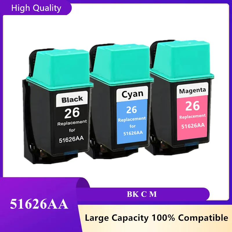 

Compatible 51626A For HP 26 Ink Cartridges DeskJet 200 320 340 400 500C 505K 540 Egg Printer Ink Cartridge