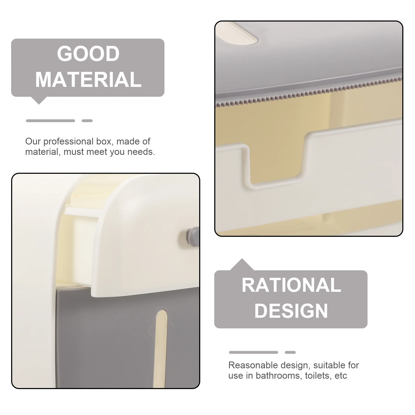 

Double Layer Tissue Box Eco Friendly Material Easy Clean Lightweight Portable Square Shape For Living Room Kitchen