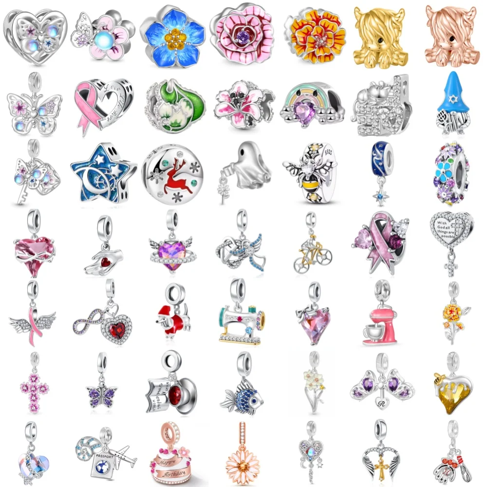 Hot Selling 925 Silver, Rainbow,Flower Beads,Puppy,Fish,Pendant Suitable for European Original Bracelet DIY Exquisite Jewelry ﻿