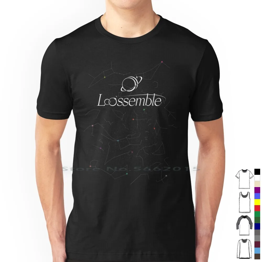 Loossemble-Camiseta 100% algodón Ot12 Loossemble Loona Artms Yves Jinsoul Heejin Vivi Gowon Olivia Hye Haseul Hyunjin Yeojin