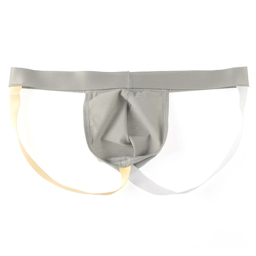 رجل منخفضة الارتفاع حزام رياضي القطن المرقعة ثونغ لينة تنفس مفتوحة الظهر U محدب مثير الملابس الداخلية للرجال #4