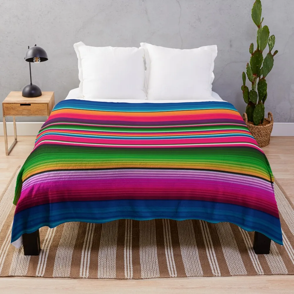 

Mexican Blanket Striped Fiesta Serape Throw Blanket Bed Fashionable Blanket Decorative Throw Blanket Thermal Blankets For Travel