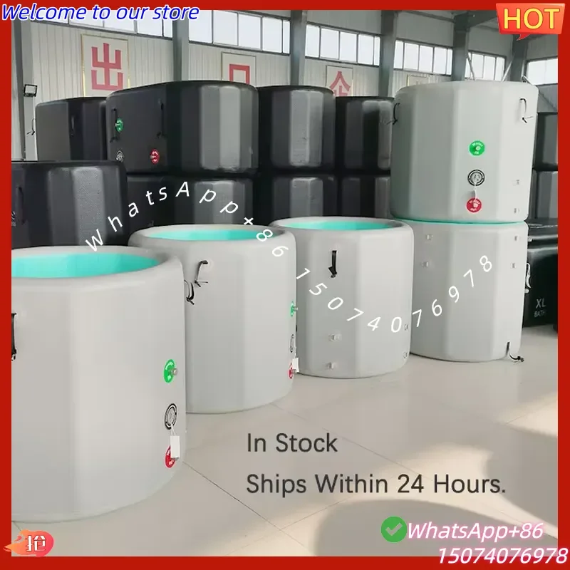 2026New CHILLMEND Inflatable Ice Bathtub Cold Plunge Barrel Home Ice Bath Tub Hot or Cold Water Therapy for Athletes Fitness