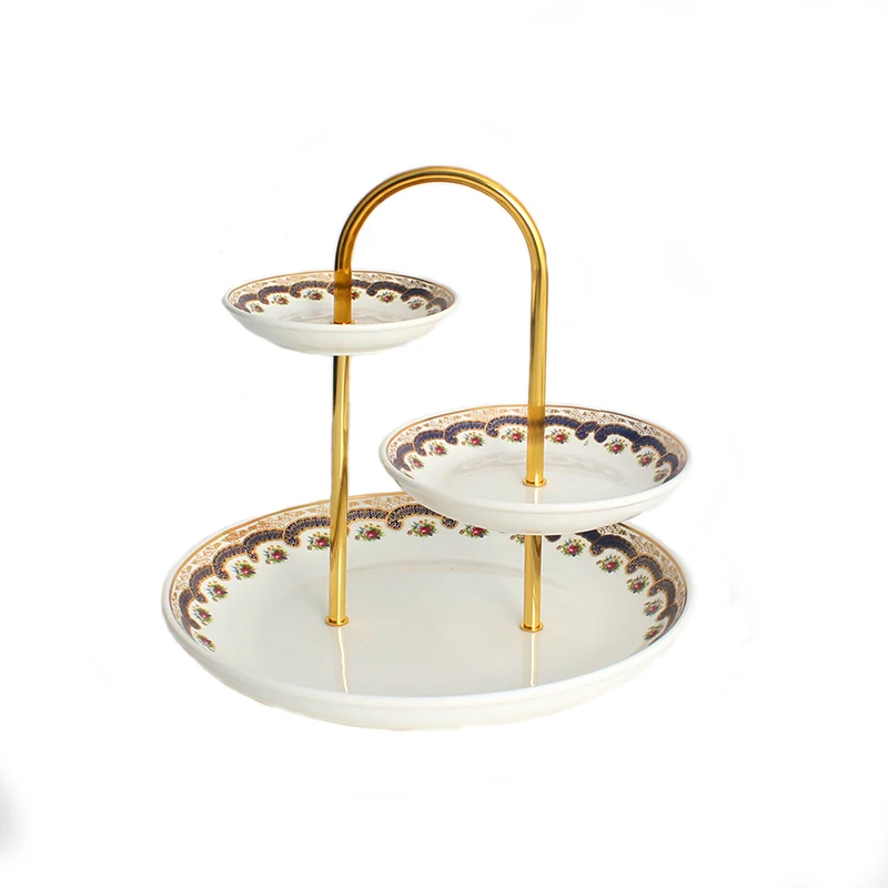 New Trend Multi-layer Candy Plate Ceramic Dessert Candy Fruit Plate