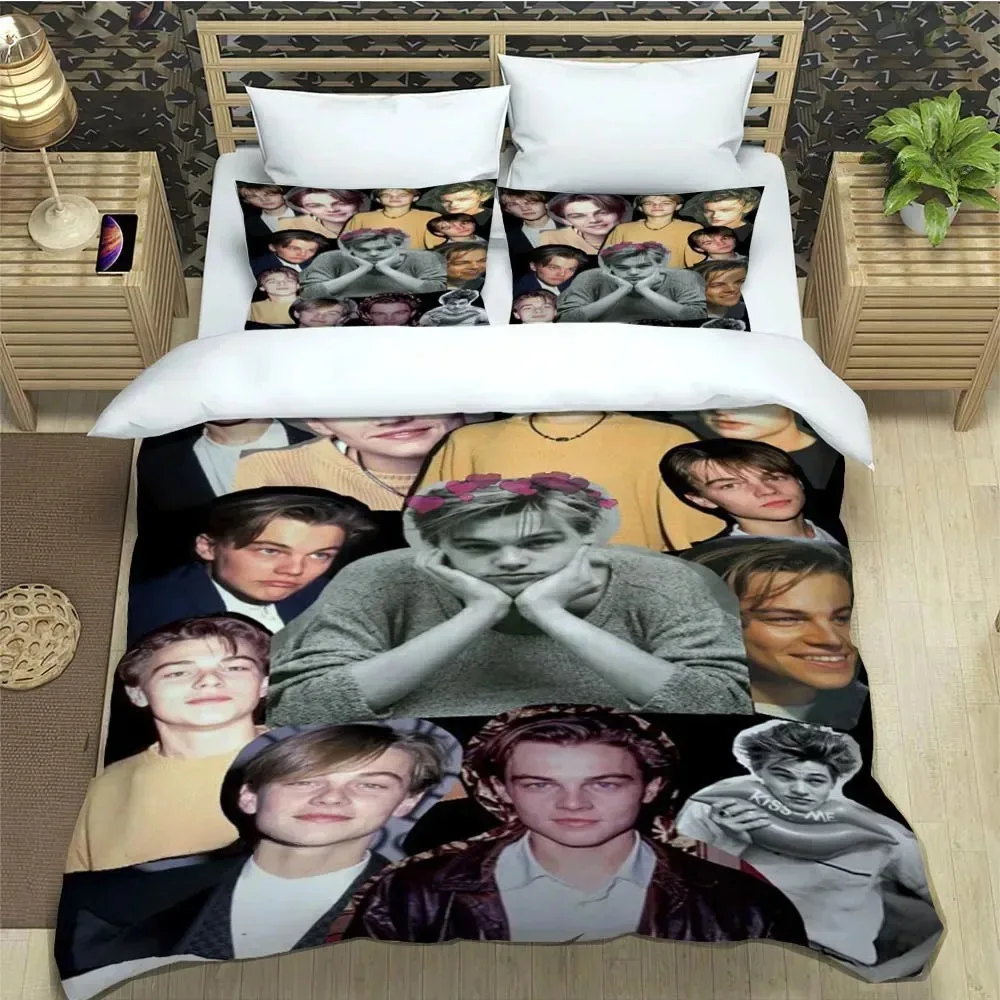 Titanic Leonardo DiCaprio Printed Bedding Sets Exquisite Bed Supplies Set Duvet Cover Bed Comforter Set Bedding Birthday Gift