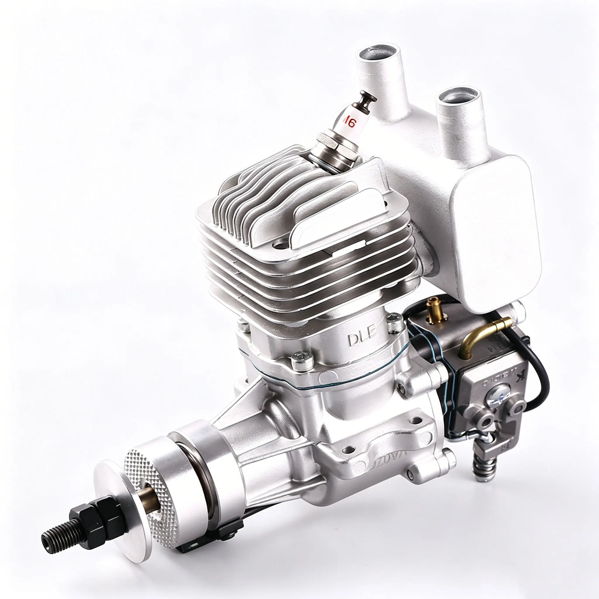 DLE 20cc Engine DLE20RA Two Stroke Single Cylinder Rear Dual Exhaust Natural Air Cold Start Gas version  RC Airplane Fixed Wing