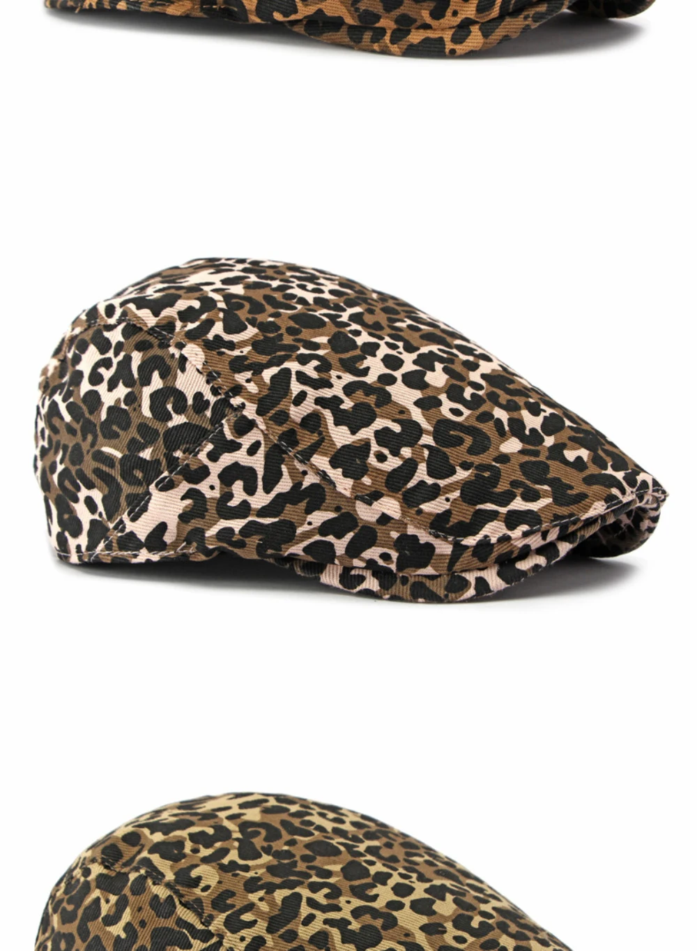 HT5119 Herren- und Damen-Baskenmützen Retro Künstler-Mütze Leopard Ivy Flat Cap Unisex Verstellbare Achteckige Baskenmütze – Detail 15