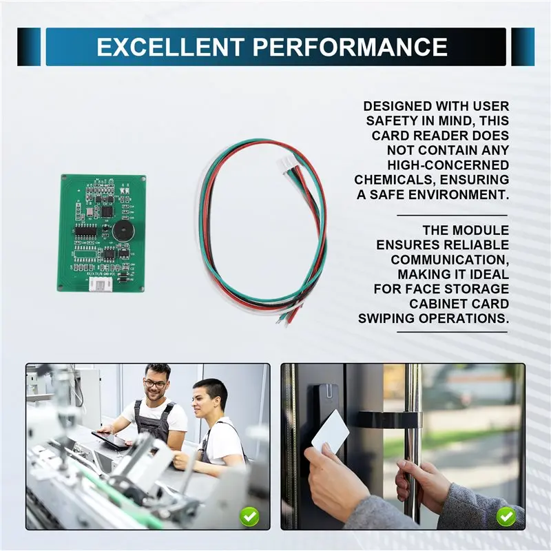 【THANKSGIVING DAY】RFID High-Frequency IC Card Reading Reader Module RS485 Recognition Functionality Face Storage Cabinet Card Sw