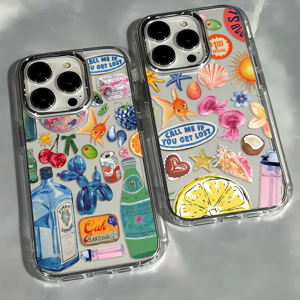 Прозрачный чехол для телефона с цветной креативной наклейкой для Xiaomi Redmi Note A5 A3 14 13 14c 13c 12 11 12s 12c Pro Plus 4G 5G