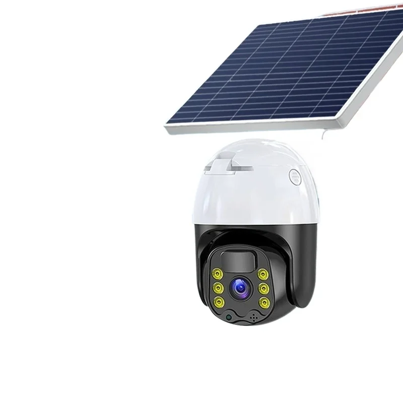 

Solar camera monitor outdoor 360 degrees no dead ends mobile phone remote no electricity no network outdoor 4G night vision