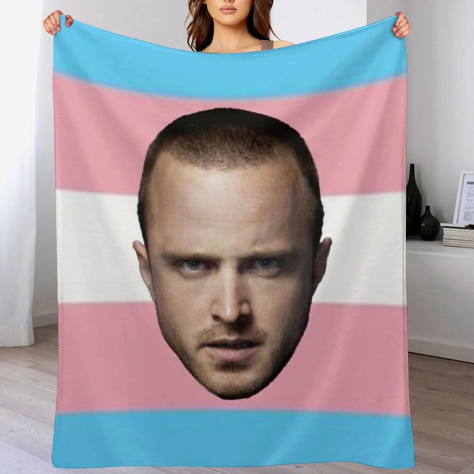 Transgender Jesse Pride Throw Blanket Machine Washable Soft Warm Blanket