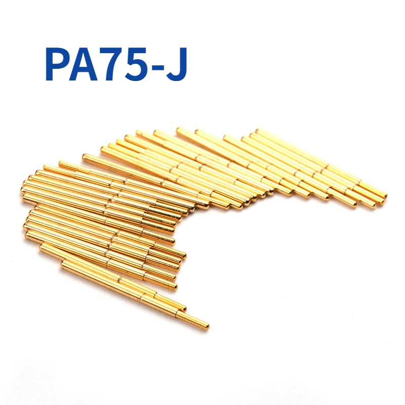 

100PCS Gold-plated Spring Test Pin PA75-J1 Small Round Head Outer Diameter 1.02MM Long 16.5mmPCB Probe