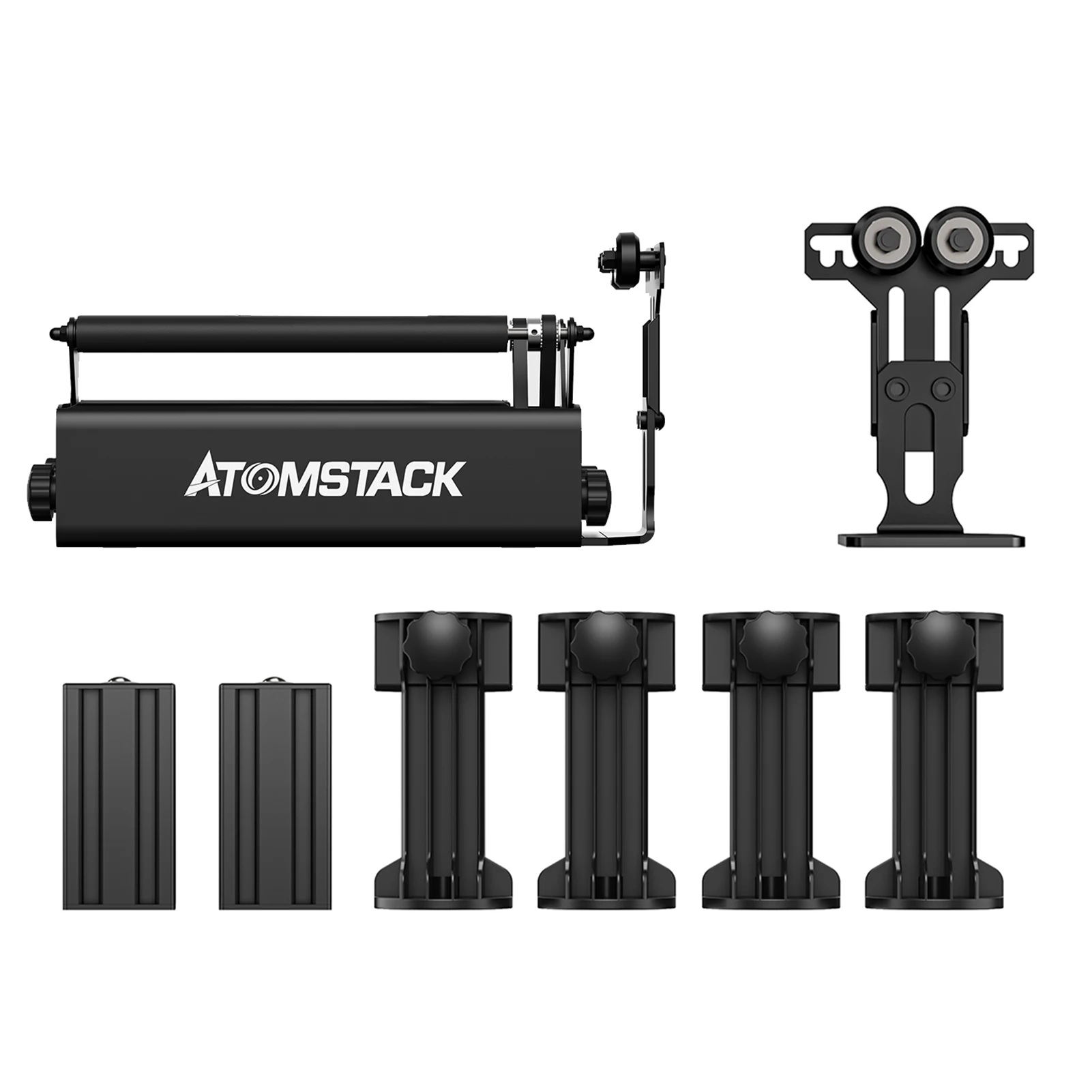 ATOMSTACK R3 PRO Roller for Cylindrical Irregular Objects 360° Rotating Engraving Axis 8 Angle Adjustments Support Frame Engrave