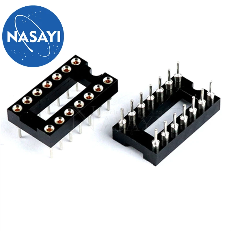 10PCS Round Hole IC socket Connector DIP 6 8 14 16 18 20 24 28 32 40 pin Sockets DIP6 DIP8 DIP14 DIP16 DIP18 DIP20 DIP28 DIP40