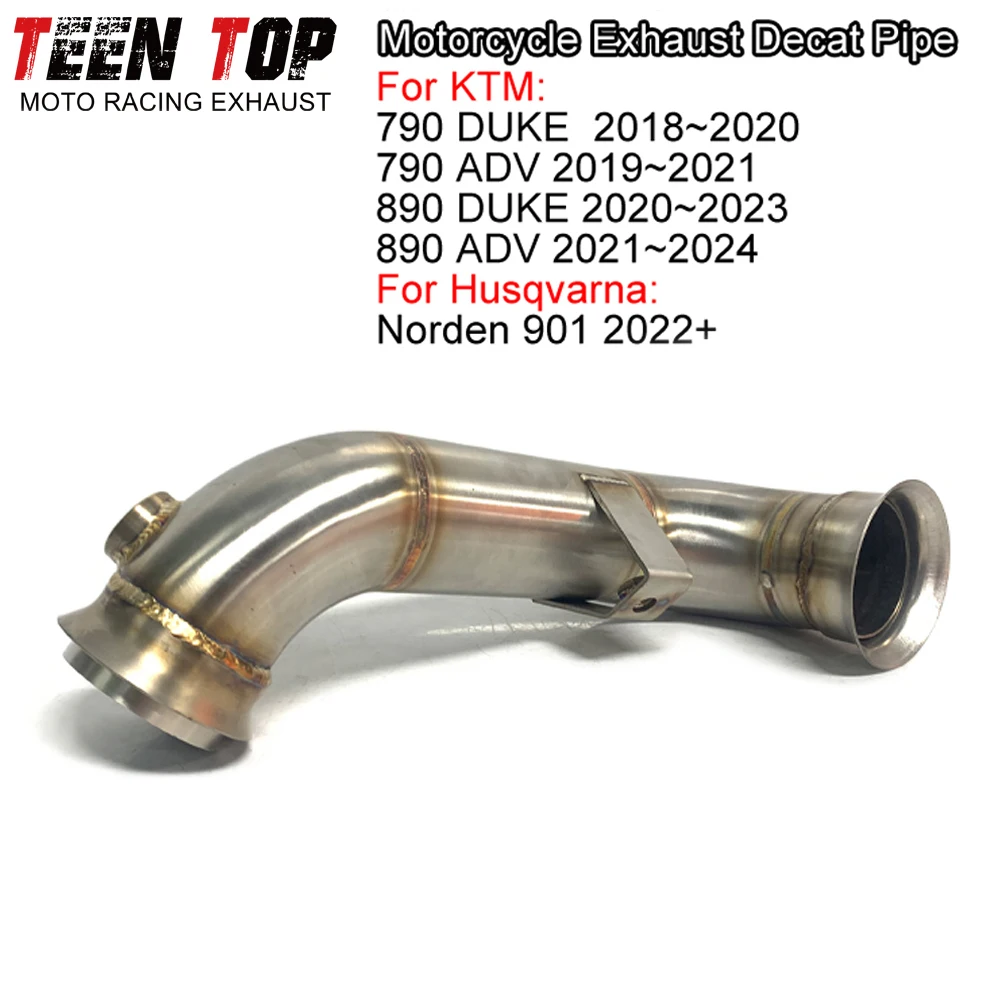 

790/890 ADV Decat Pipe Stainless Steel Motor Bike Escape Exhaust Pipe For KTM 790 DUKE 890 DUKE Catalyst Connect Tube