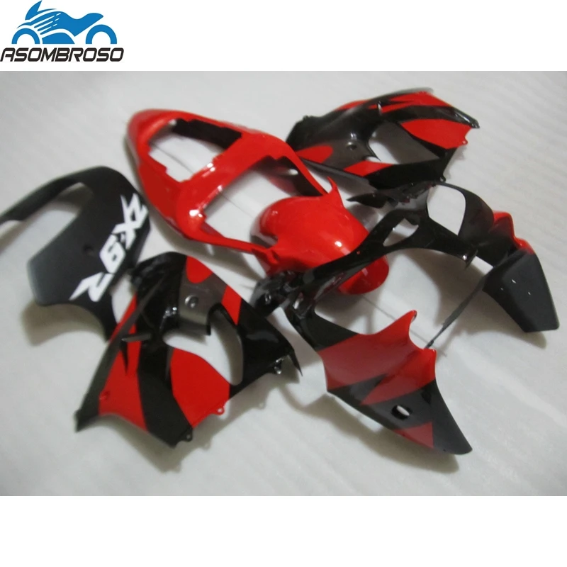 Lowest Price Injection Mold Bodyparts for Kawasaki Ninja ZX9R fairing kit 2002 2003 red black fairing set zx9r 02 03 N45