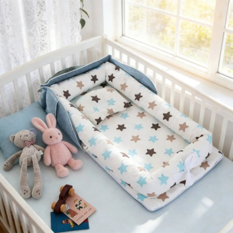 

Новая портативная детская кроватка для путешествий 2026 года – легкая складная люлька с сумкой через плечо для новорожденных, для использования дома и на улице