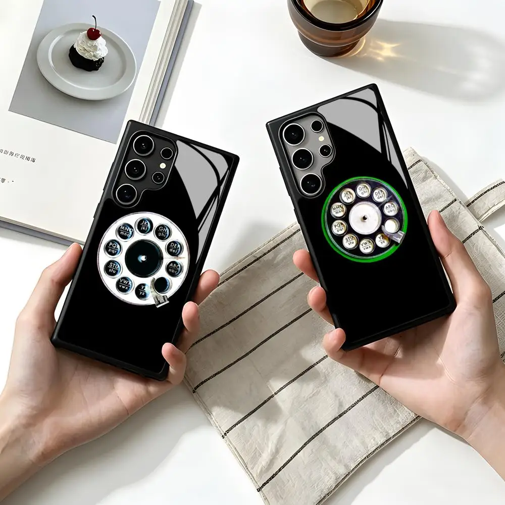 Funda de teléfono con diseño de teléfono rotatorio antiguo para SAMSUNG S26 25 24 S22 S20 ULTRA S21 S30 23 Note5 S8 Plus S9 S10E Lite PC+TPU