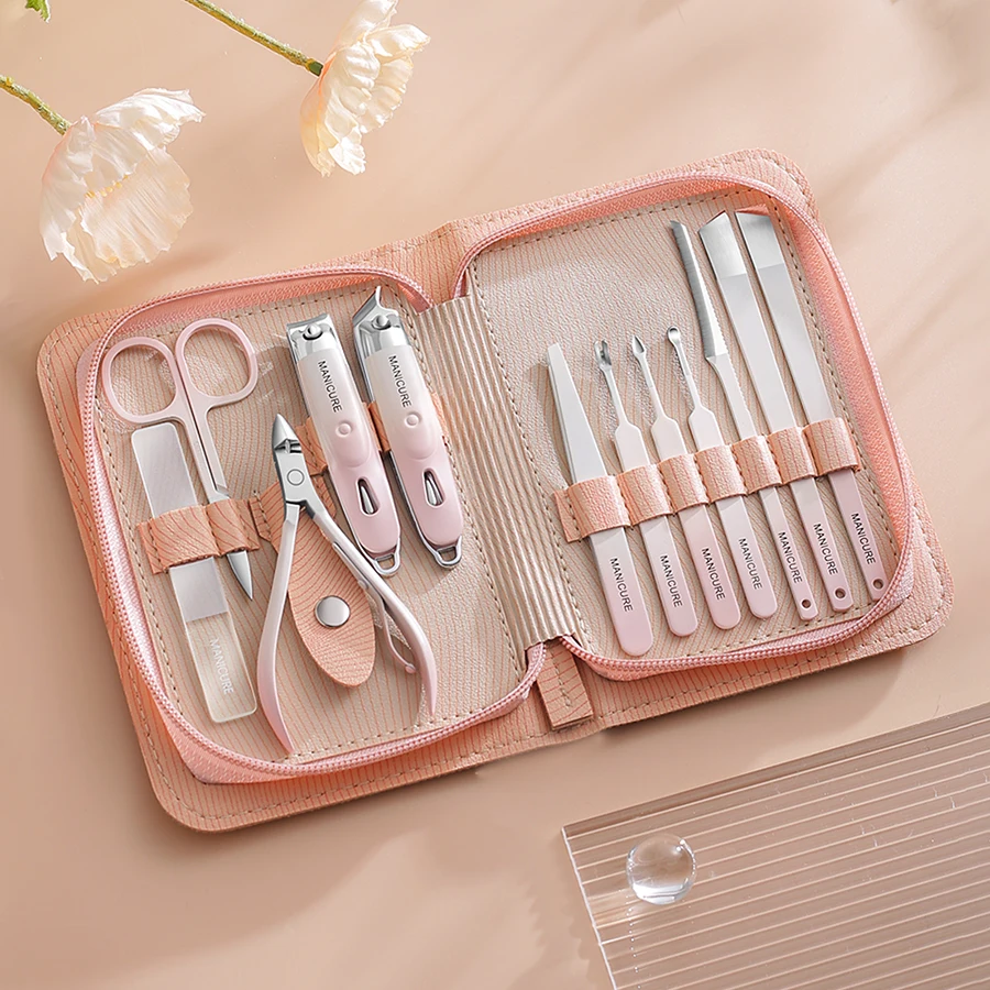 

12pcs/set Manicure Tool Set, Epidermal Nippers and Cutters Set, Professional Nail Clippers Pedicure Set, Nail Tools