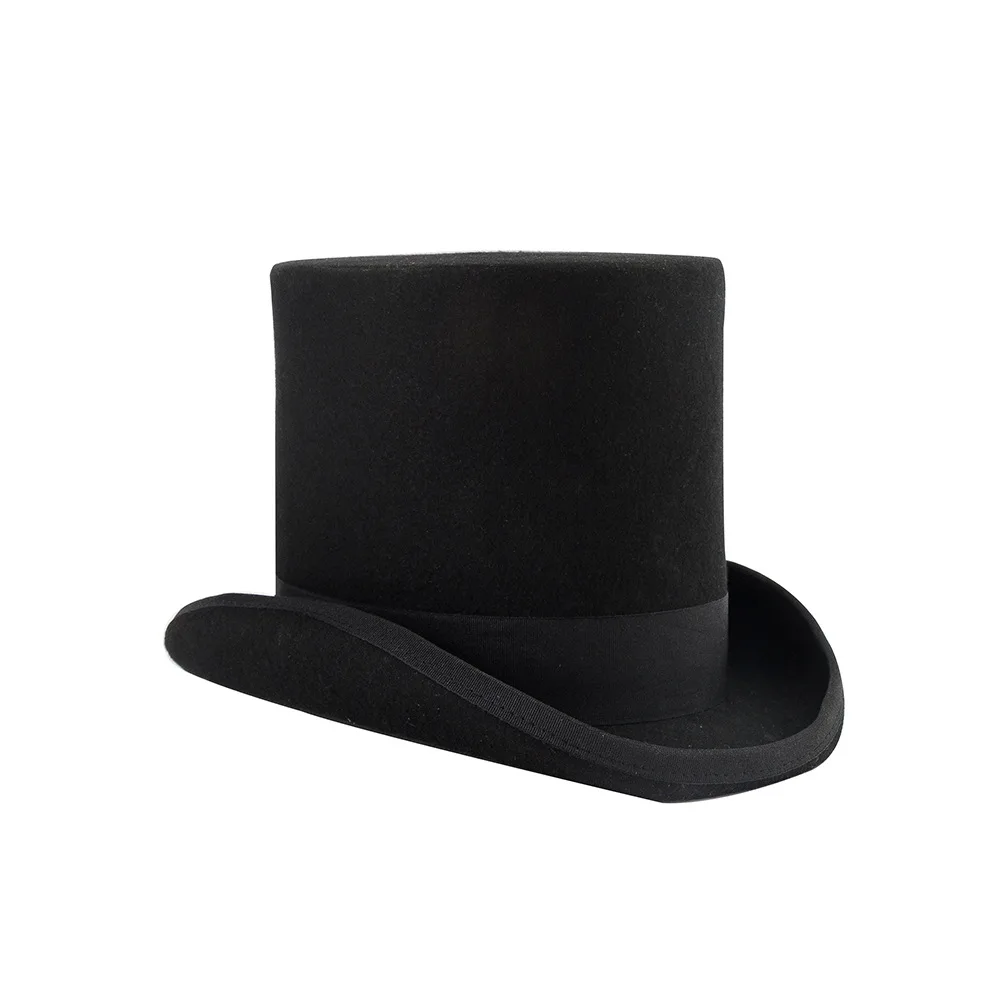 Mistdawn 17 سنتيمتر 100% ورأى الصوف سمور عالية أفضل قبعة توبر ديربي اسطوانة قبعة للنساء الرجال جنون حتر زي حفلة قبعة الساحر