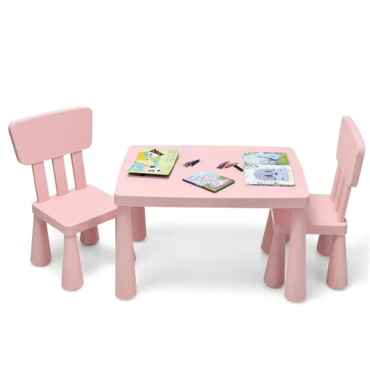 

3 Pieces Multi Activity Kids Play Table and Chair Set