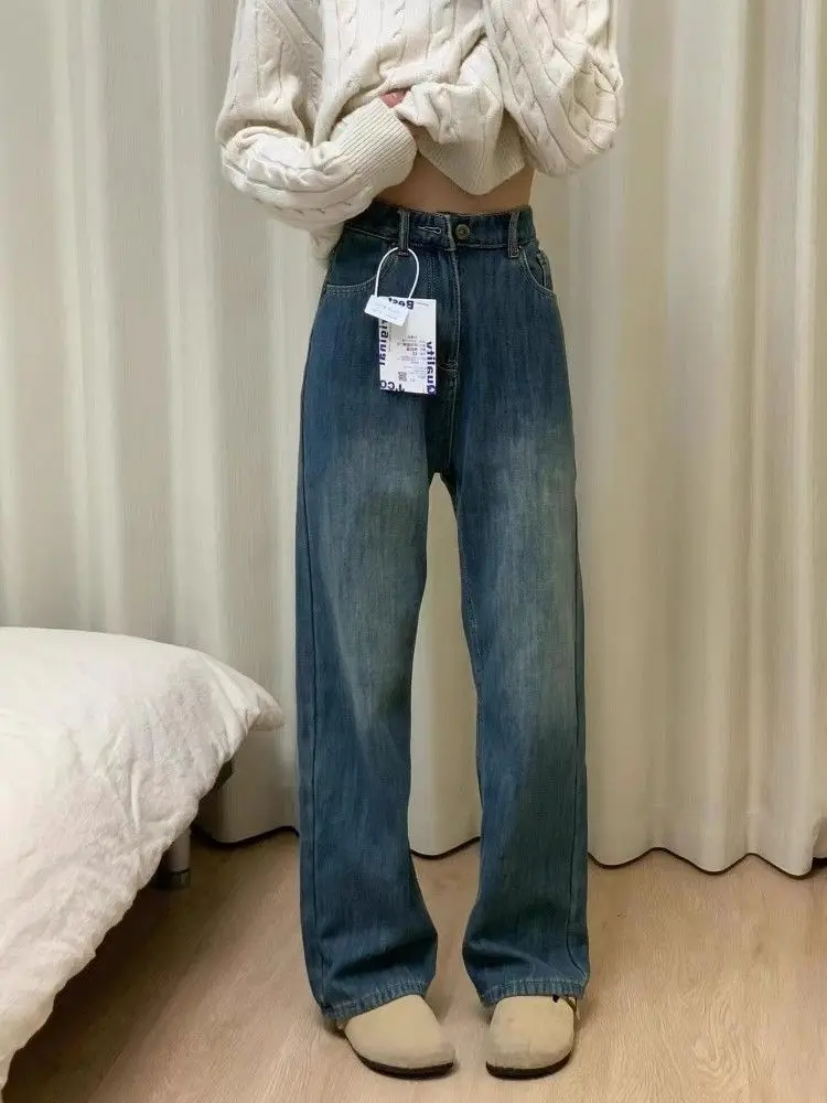 

Широкие брюки для молодых девушек, элегантные женские зимние плюшевые шифоновые мешковатые брюки, современная профессиональная подкладка, уютный бархат на флисовой подкладке 2025