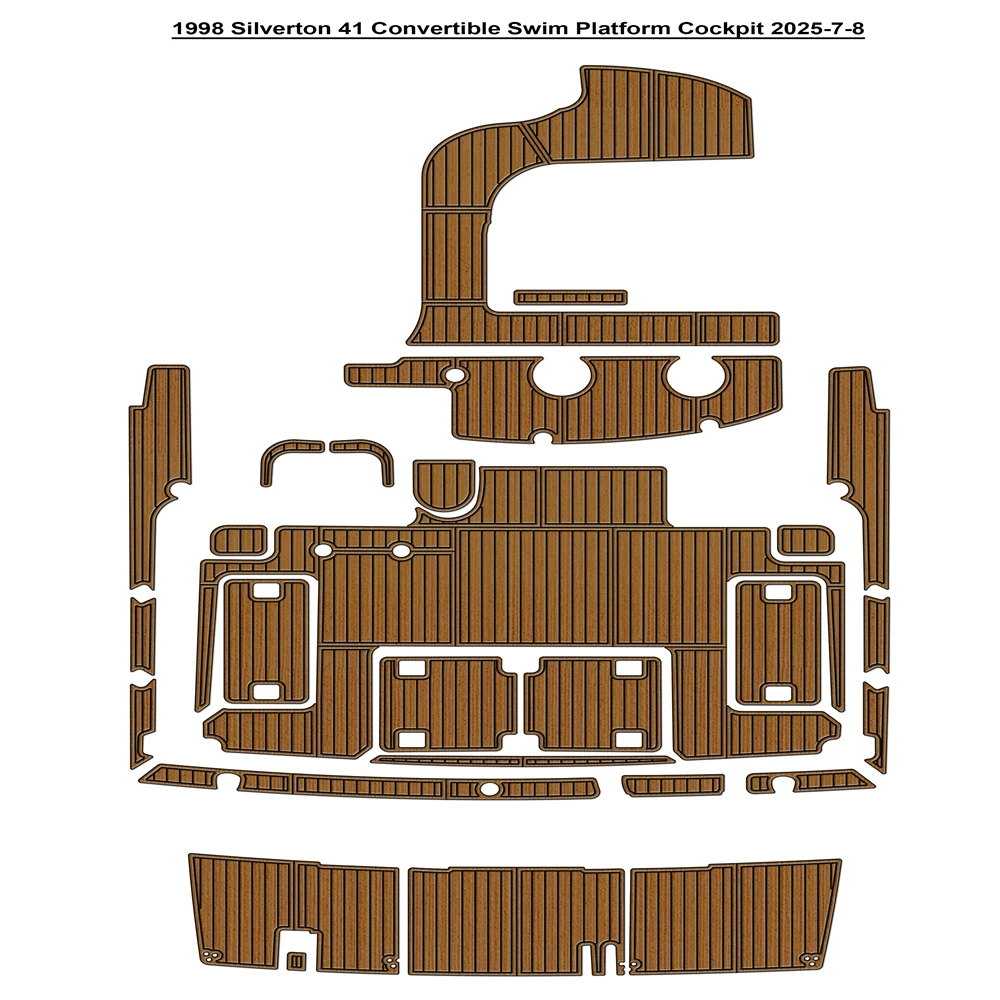 

Кабриолетная платформа для плавания Silverton 41, коврик для кокпита, лодка, пена EVA, тиковая палуба, напольный коврик в стиле SeaDek, самоклеящийся anp96d2n