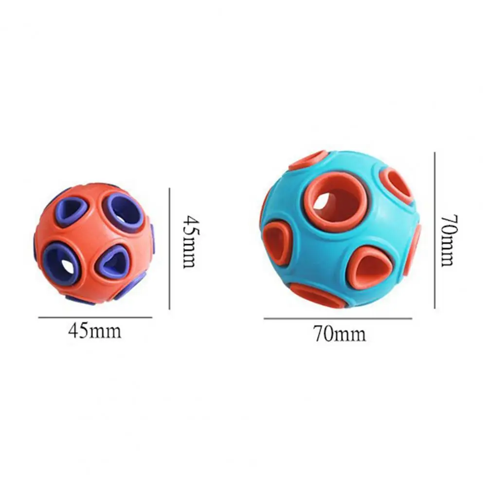 Resistant Dog Toy for Chewing Dog Toy with Light Ball Rubber Dog Balls with Bell Sound Squeaky Toy for Small Medium for Blind