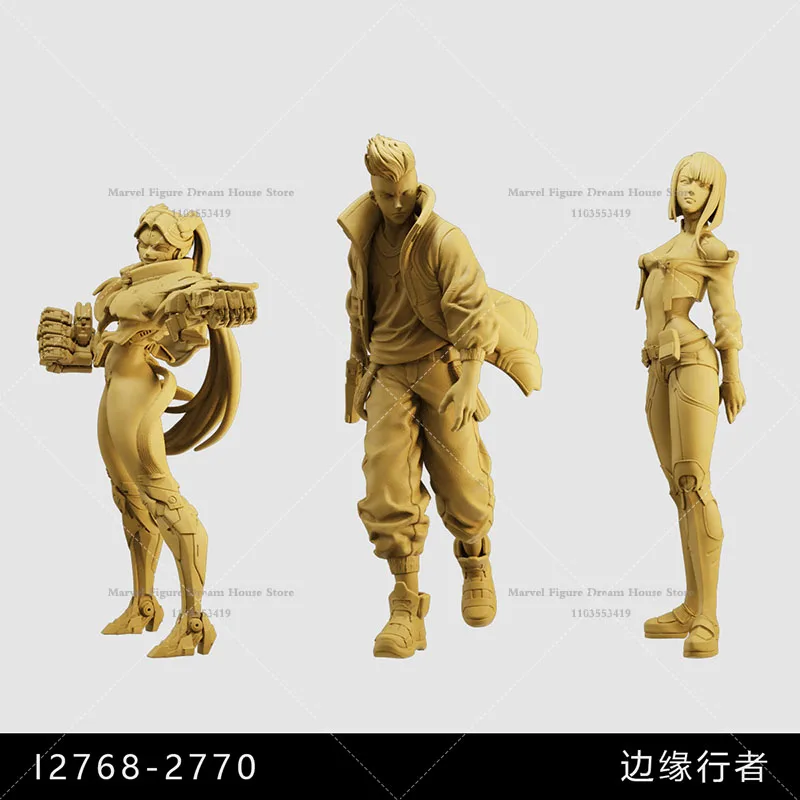 

1/64 1/43 масштаб 1/35, миниатюрная кукла-сцена, город будущего, электронная протестика Люси Дэвид Ребекка, белая мини-фигурка без цоколя