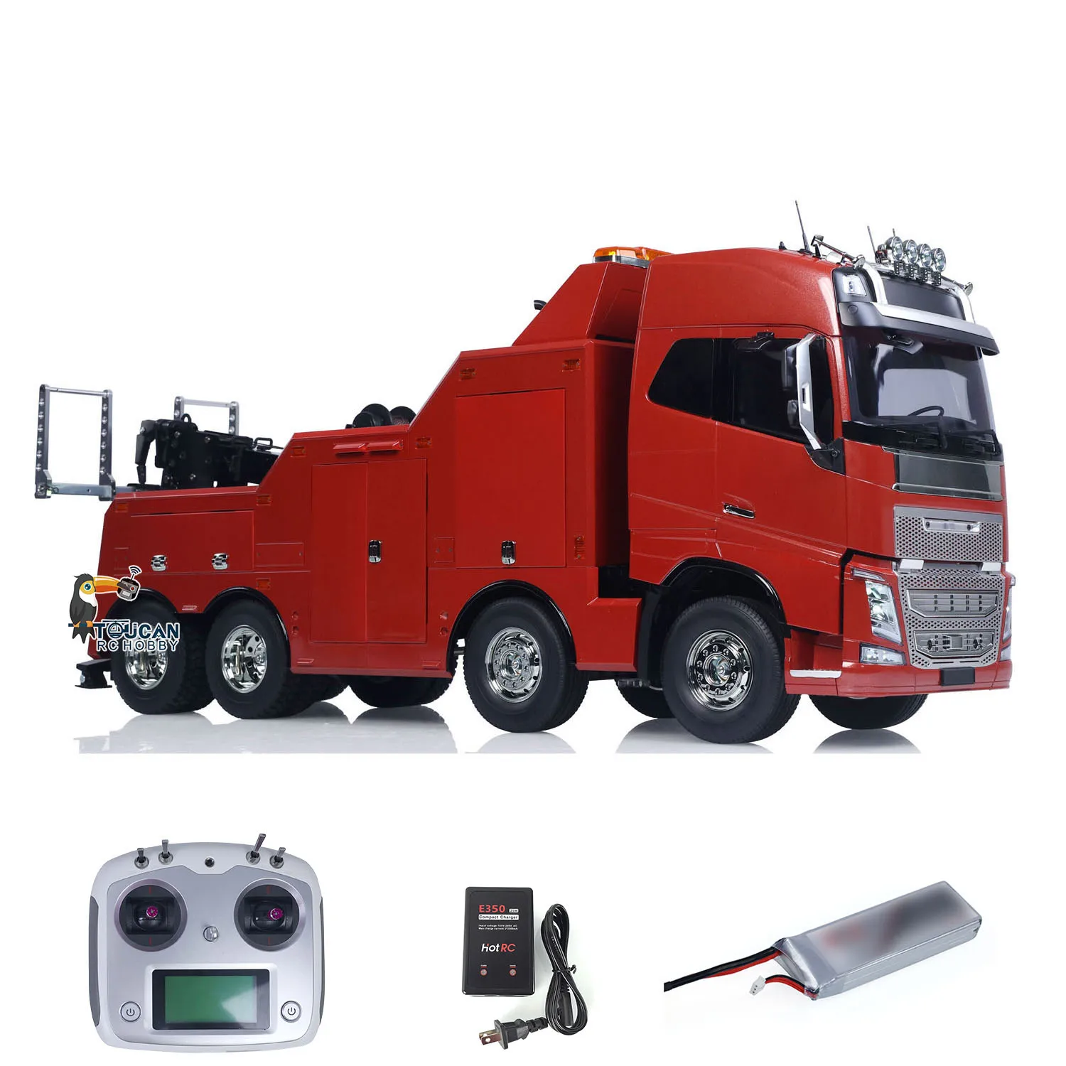 56362 Customized DIY TAMIYA 1/14 8x4 RC Wrecker Tow Truck Rescue