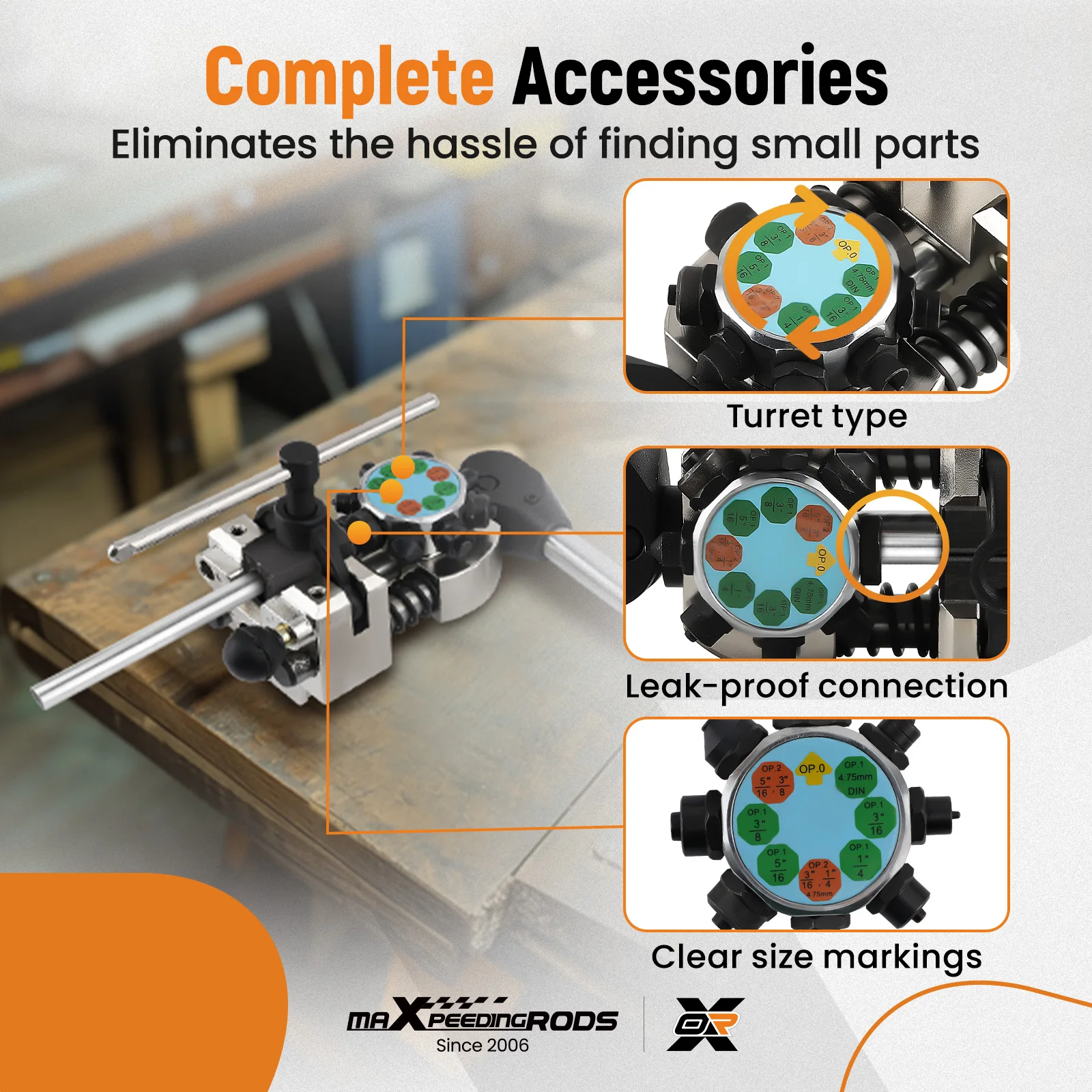 

Professional Brake Line Flaring Tool Kit 45 Degree Single for Garages Steel