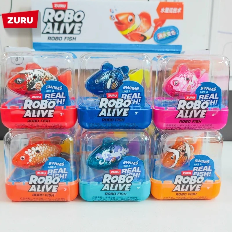 Pez Robótico Auténtico Robo Alive de ZURU, Tortuga Acuática Pequeña, Simulación de Tortuga, Juguete para Baño y Agua
